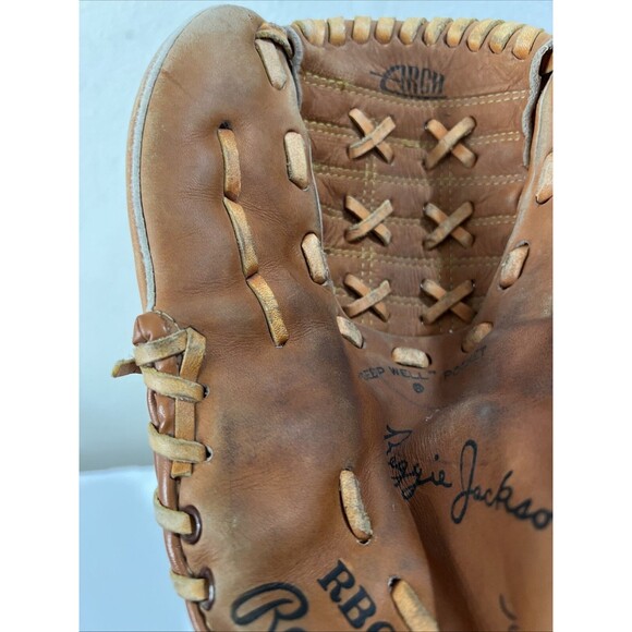Rawlings Reggie Jackson Baseball Glove RBG90 “Deep Well” Pocket 9” RHT - Picture 13 of 16